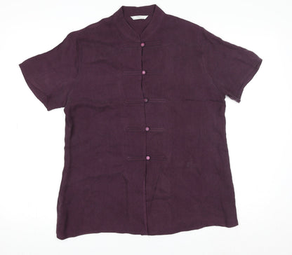 Womens UK Size 14 Marks and Spencer Purple Kimono Blouse