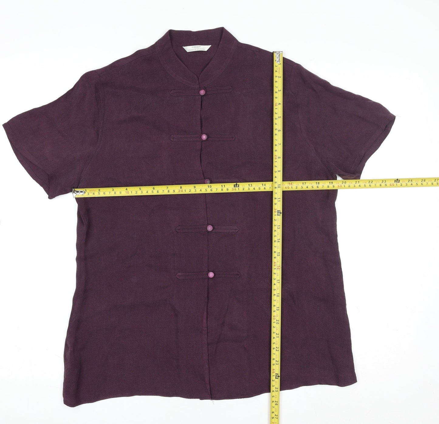 Womens UK Size 14 Marks and Spencer Purple Kimono Blouse