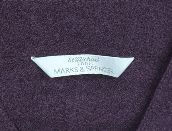 Womens UK Size 14 Marks and Spencer Purple Kimono Blouse