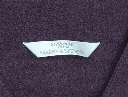Womens UK Size 14 Marks and Spencer Purple Kimono Blouse