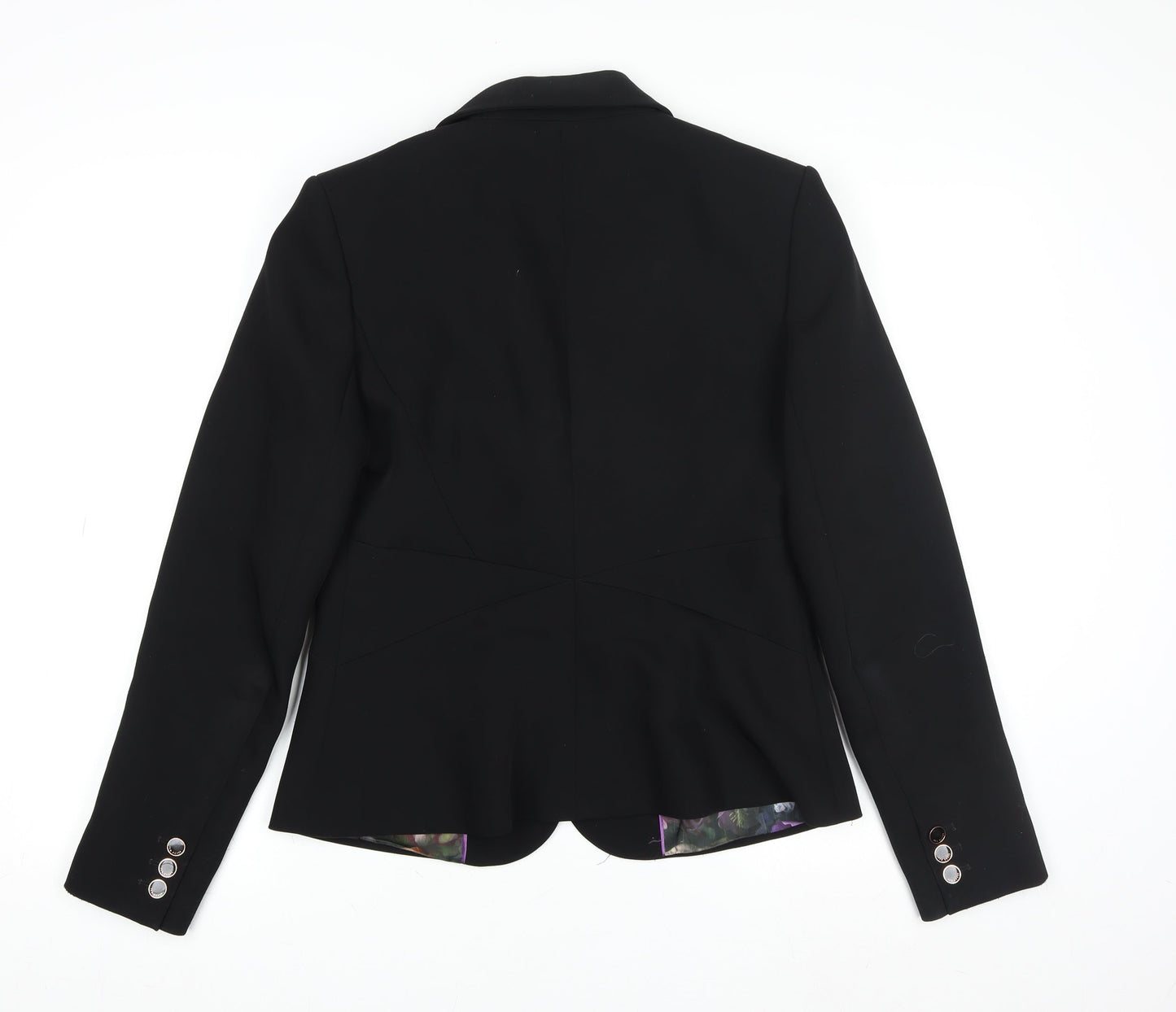 Ted Baker Women's Black Single-Breasted Working Title Blazer UK 12