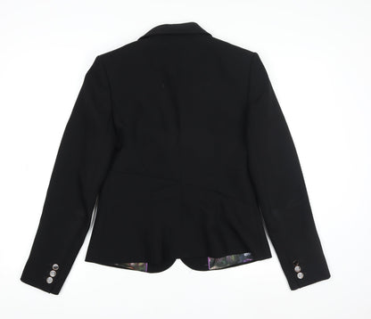 Ted Baker Women's Black Single-Breasted Working Title Blazer UK 12