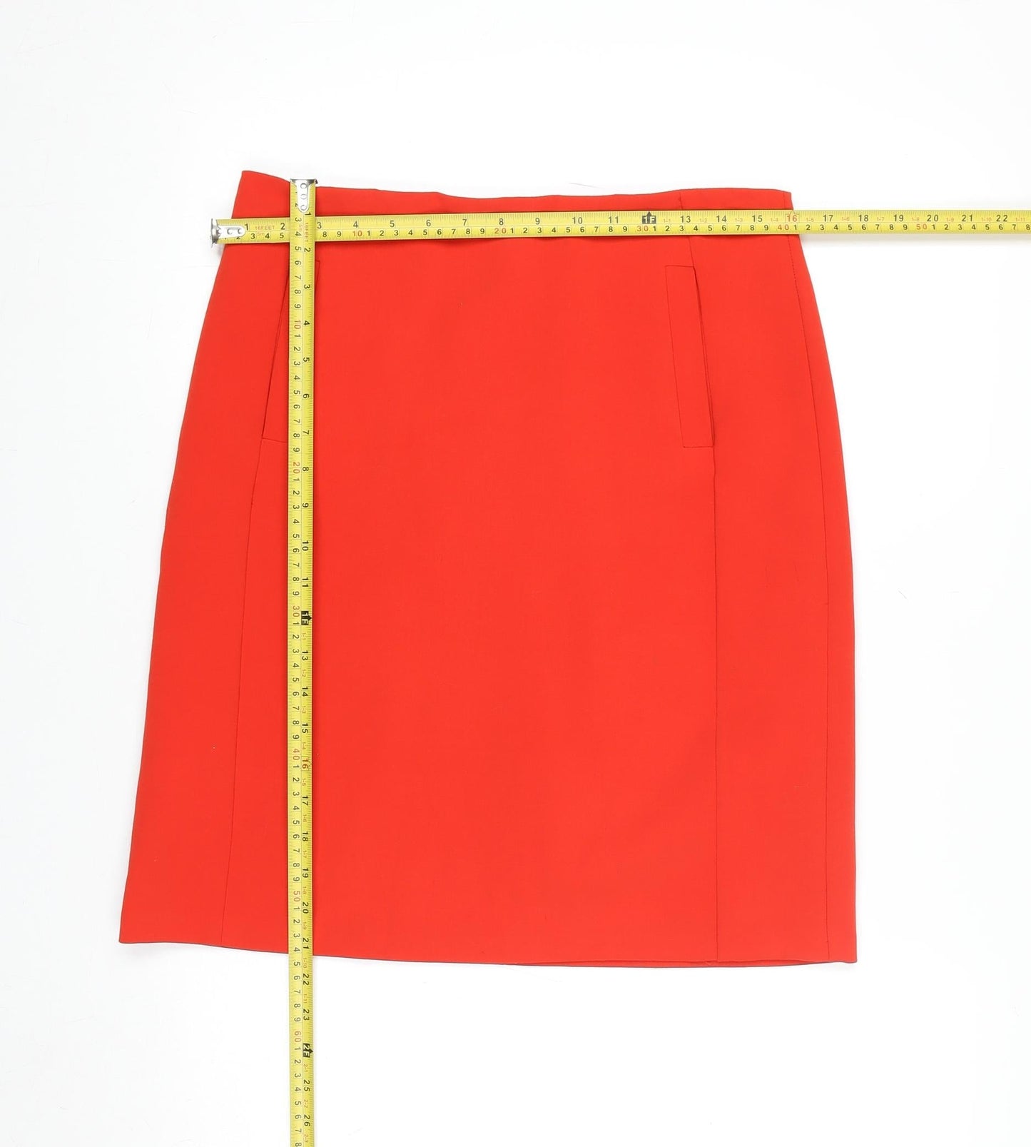 Marks and Spencer Womens Orange Size 10 Knee Length Pencil Skirt
