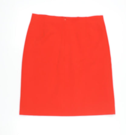 Marks and Spencer Womens Orange Size 10 Knee Length Pencil Skirt