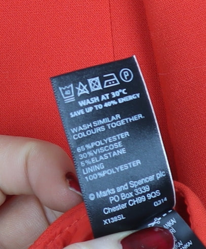 Marks and Spencer Womens Orange Size 10 Knee Length Pencil Skirt