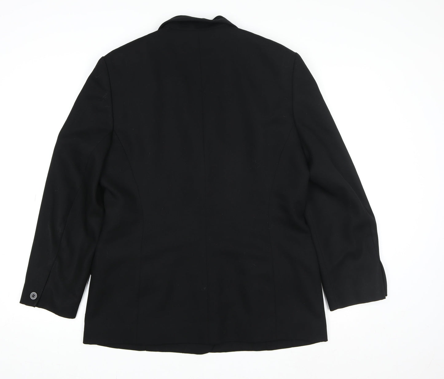 Windsmoor Women Black Size 14 Pure New Wool Lined Tailored Blazer
