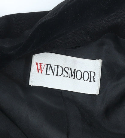 Windsmoor Women Black Size 14 Pure New Wool Lined Tailored Blazer