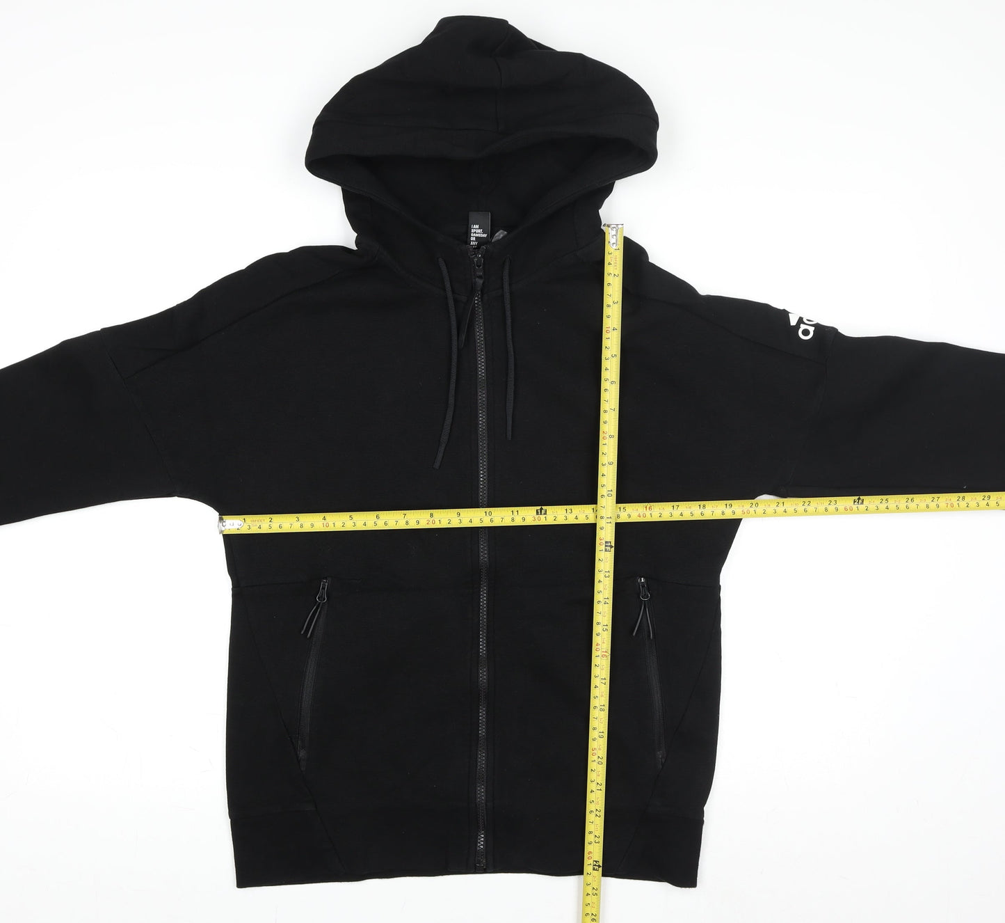 Adidas Men's Black M Basic Full Zip Hooded Activewear Jacket