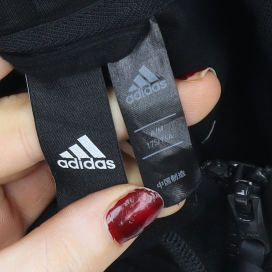 Adidas Men's Black M Basic Full Zip Hooded Activewear Jacket