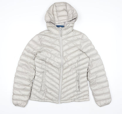 Mountain Warehouse Womens Grey Size 8 Hooded Puffer Jacket