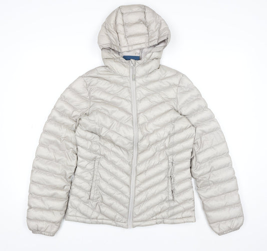 Mountain Warehouse Womens Grey Size 8 Hooded Puffer Jacket