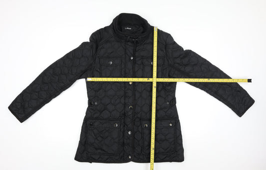 Alexon Women’s Black Quilted Mid-Length Jacket Size L