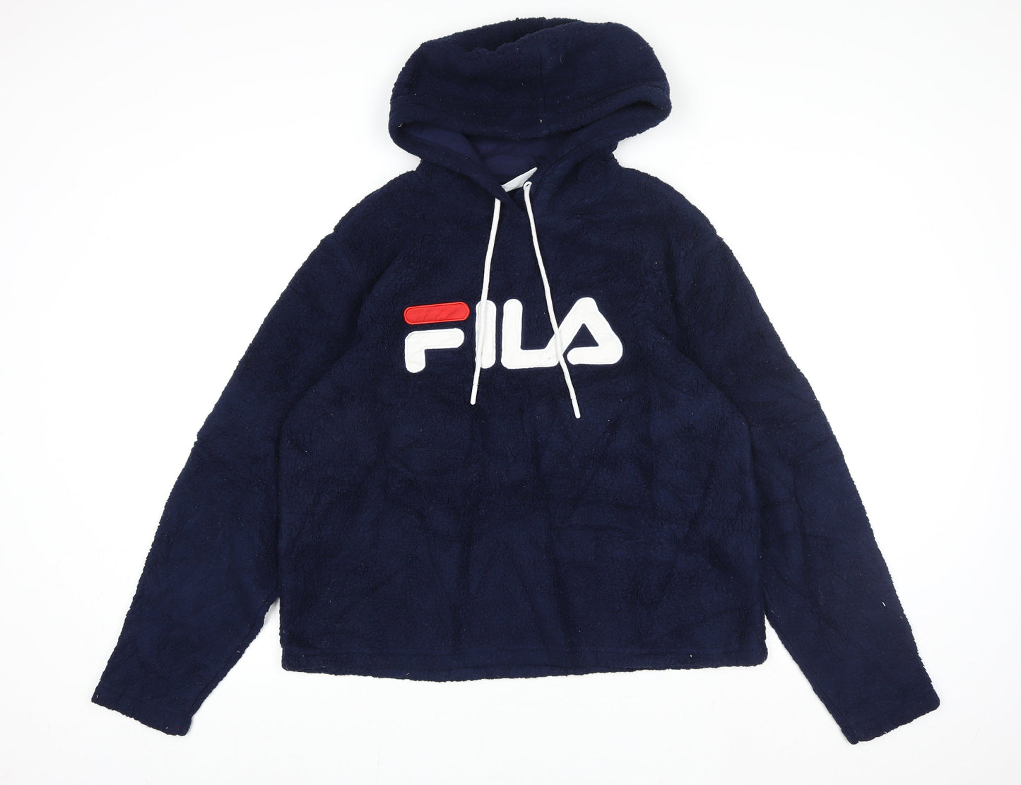 Womens UK Size L FILA Blue Pullover Hoodie