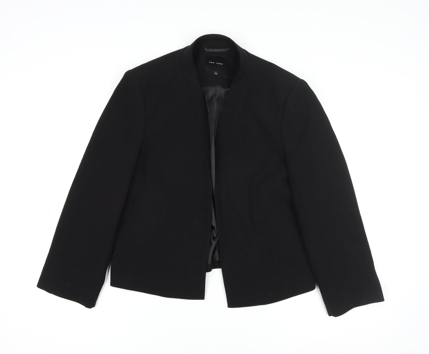 New Look Women’s Black Regular Fit Blazer UK 14 Single-Breasted Jacket