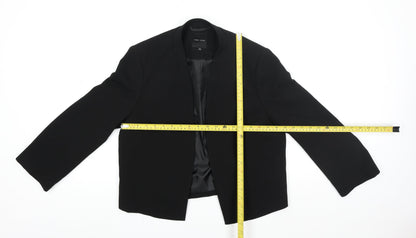New Look Women’s Black Regular Fit Blazer UK 14 Single-Breasted Jacket