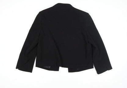 New Look Women’s Black Regular Fit Blazer UK 14 Single-Breasted Jacket