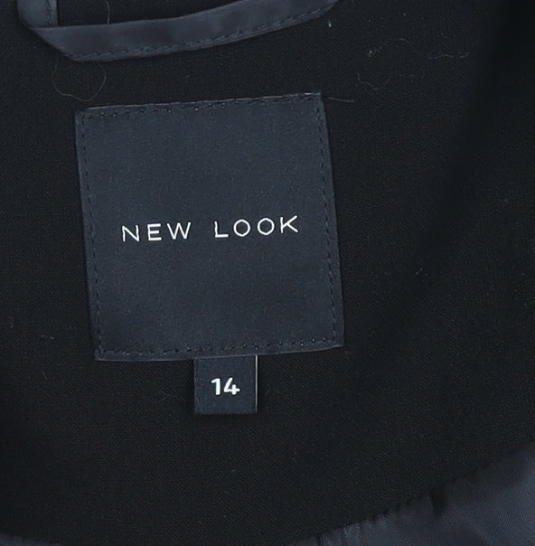 New Look Women’s Black Regular Fit Blazer UK 14 Single-Breasted Jacket