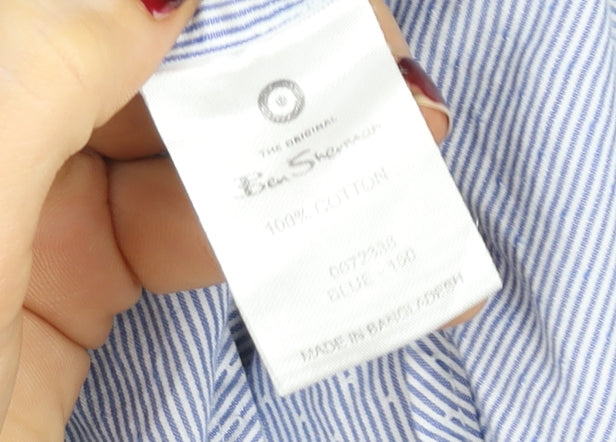 Mens UK Collar Size L Ben Sherman Smart Blue  Dress Shirt