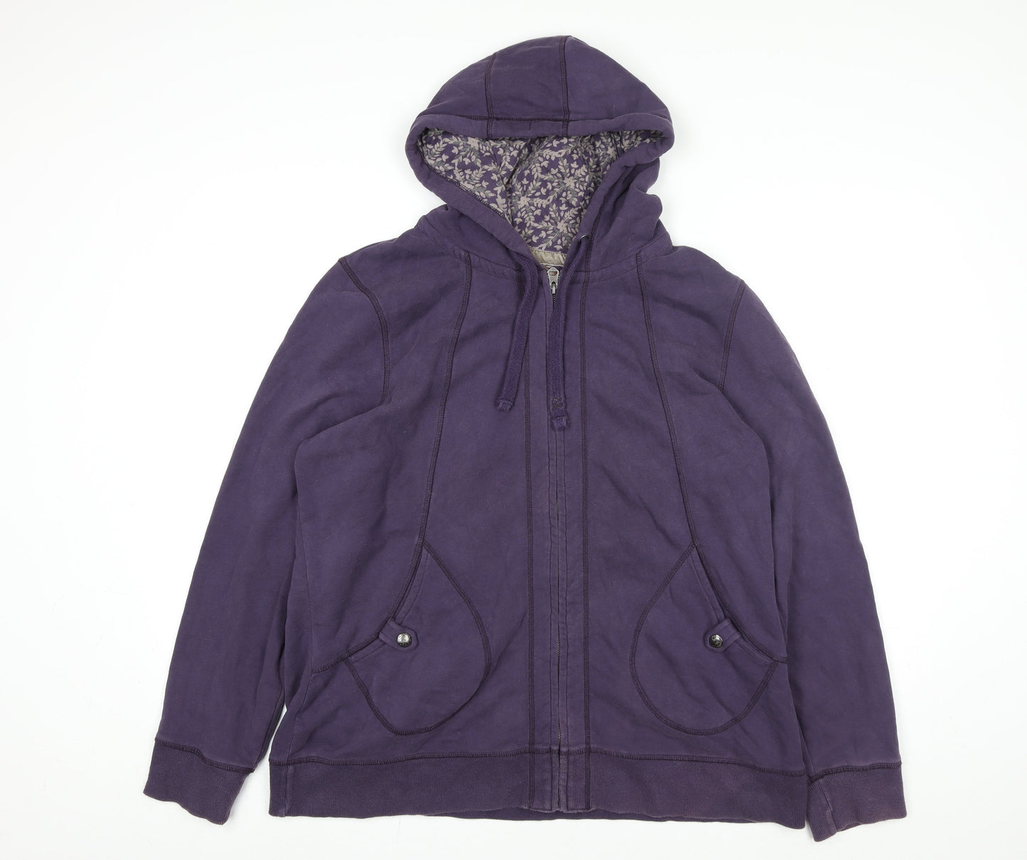 Mantaray Women's Purple Hooded Full Zip Jacket Size 20