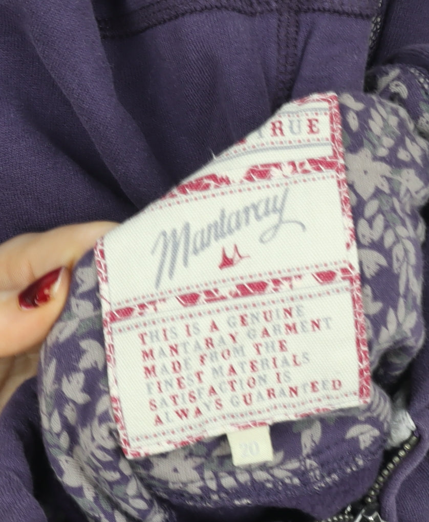 Mantaray Women's Purple Hooded Full Zip Jacket Size 20