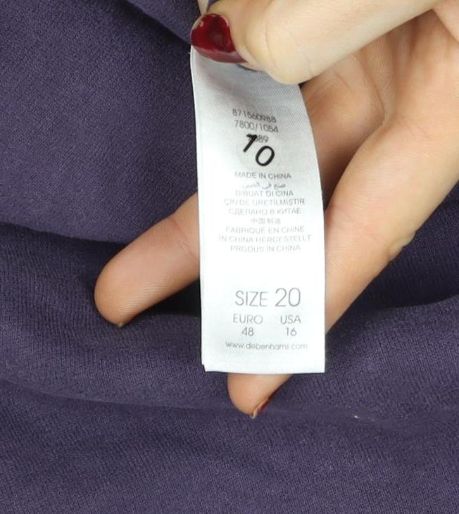 Mantaray Women's Purple Hooded Full Zip Jacket Size 20