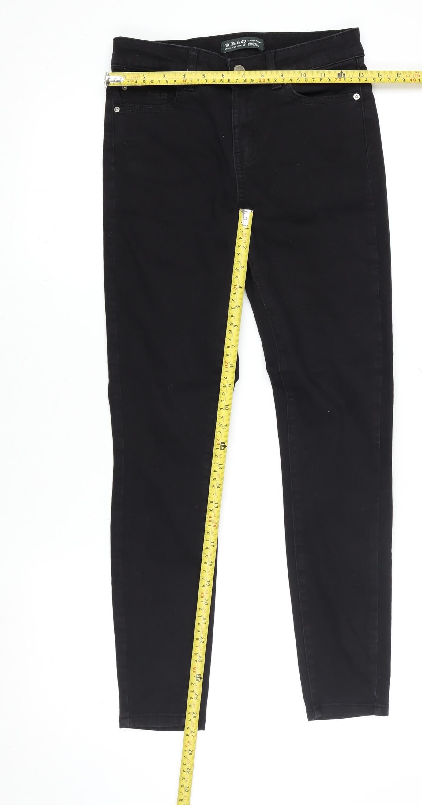 Womens UK Size 10 Denim Co  Leggings Black Leggings