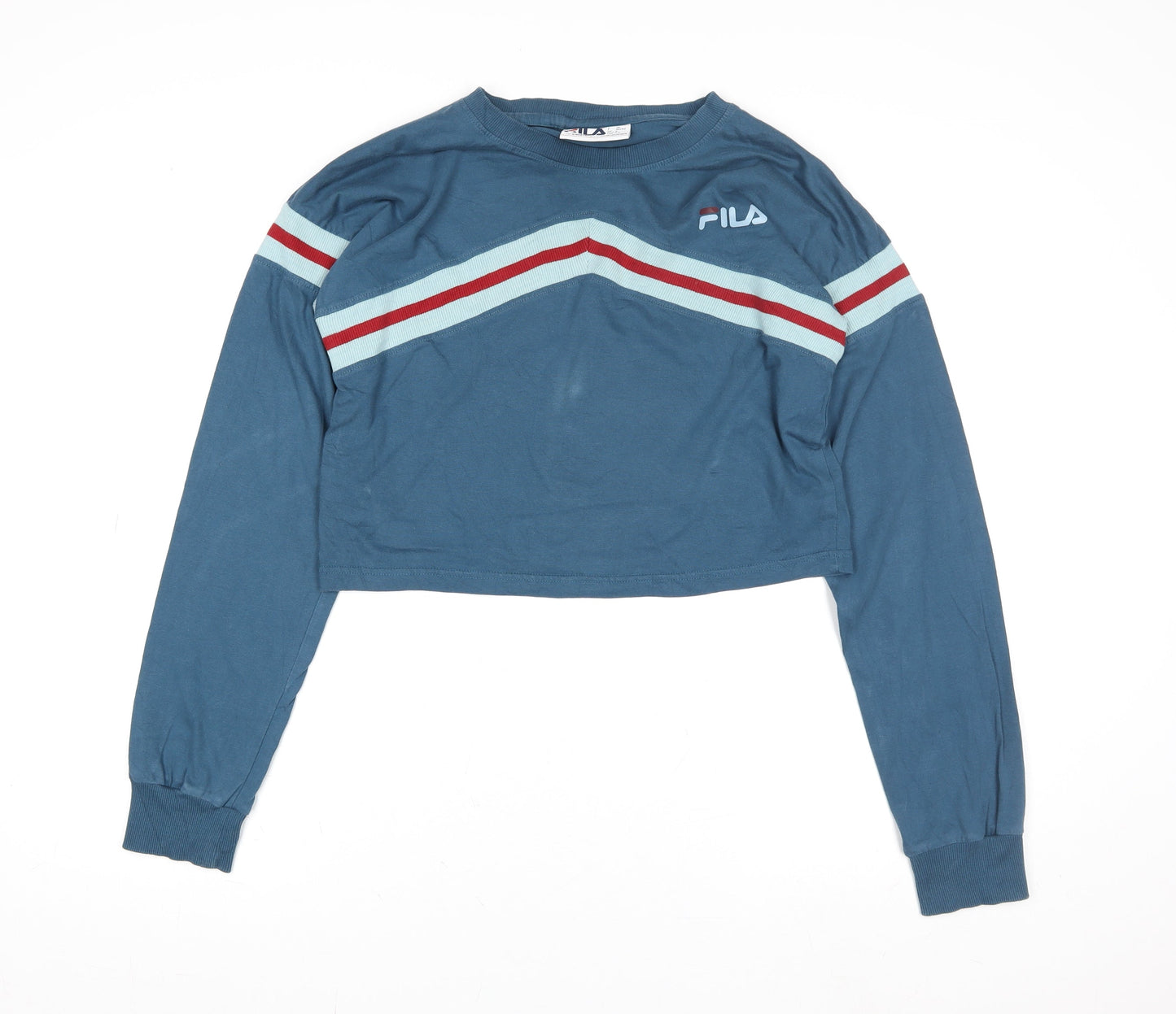 Womens UK Size S FILA Blue Pullover Sweatshirt