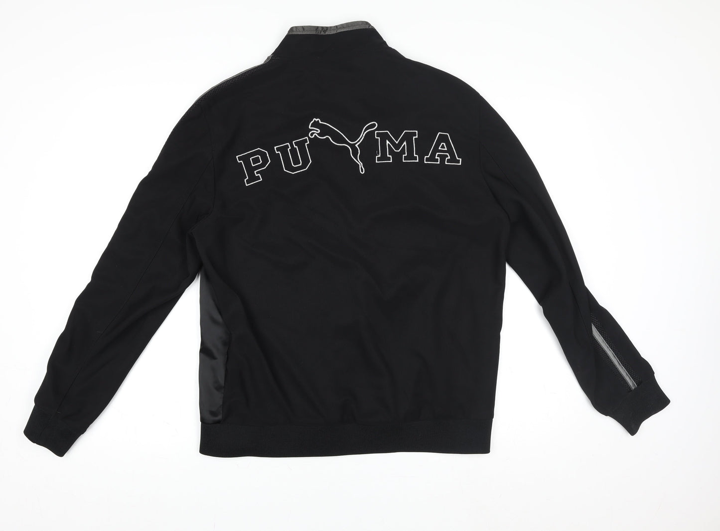 Puma Women's Black Track Jacket M Full Zip Lightweight Sportswear