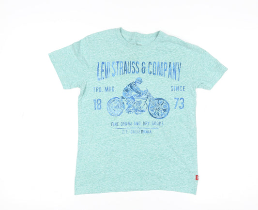 Boys UK Size 8-10 Years Levi's Green Basic T-Shirt