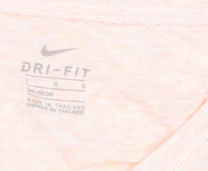Nike Women's Pink Dri-FIT Short Sleeve Active T-Shirt Size L