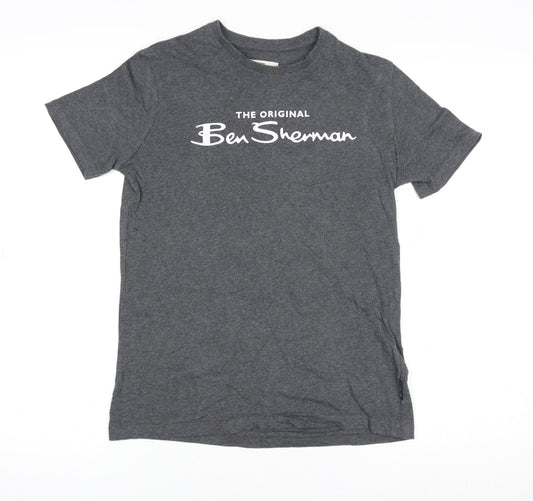 Boys UK Size 10-11 Years Ben Sherman Grey Basic T-Shirt