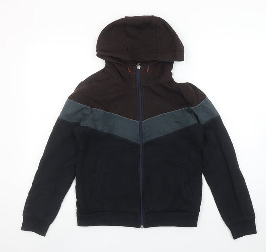 Le Coq Sportif Boys Multicoloured Full Zip Hoodie L Cotton Fleece