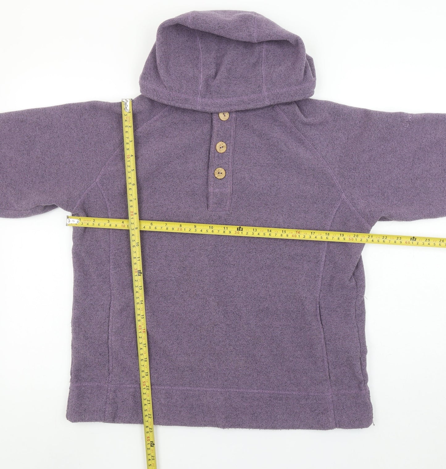 Berghaus Women’s Purple Fleece Hoodie Size 16 Henley Pullover