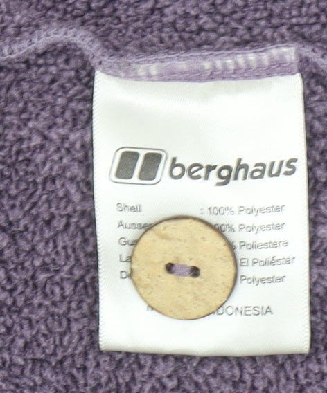 Berghaus Women’s Purple Fleece Hoodie Size 16 Henley Pullover
