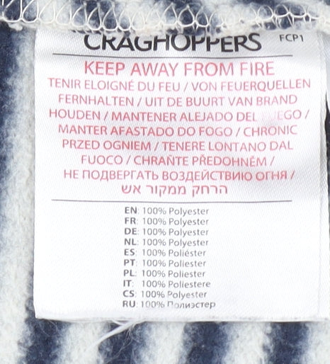 Craghoppers Women Navy Stripe Long Sleeve Button Sweatshirt UK14