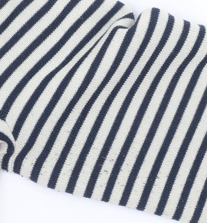 Craghoppers Women Navy Stripe Long Sleeve Button Sweatshirt UK14