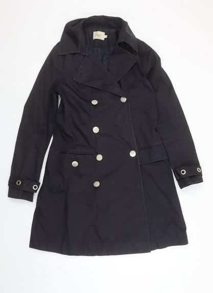 Womens UK Size S Reiss Black Trench Coat
