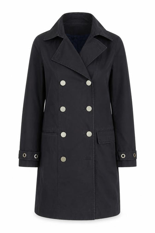 Womens UK Size S Reiss Black Trench Coat