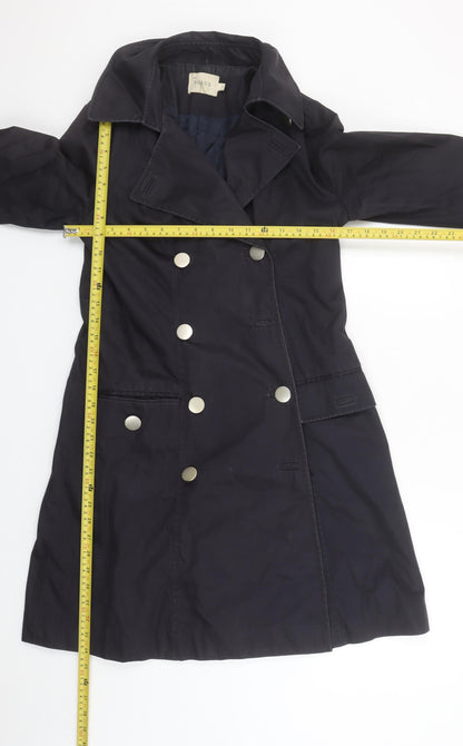 Womens UK Size S Reiss Black Trench Coat