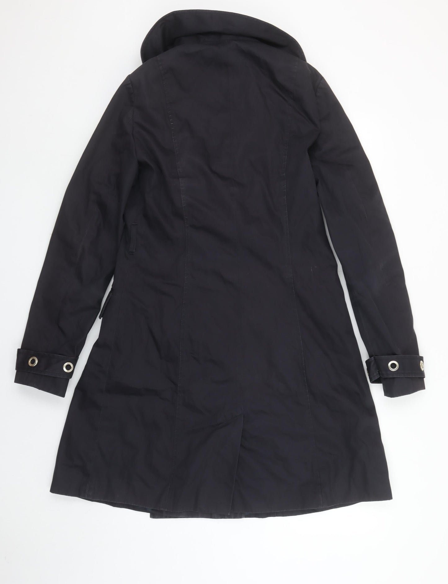 Womens UK Size S Reiss Black Trench Coat