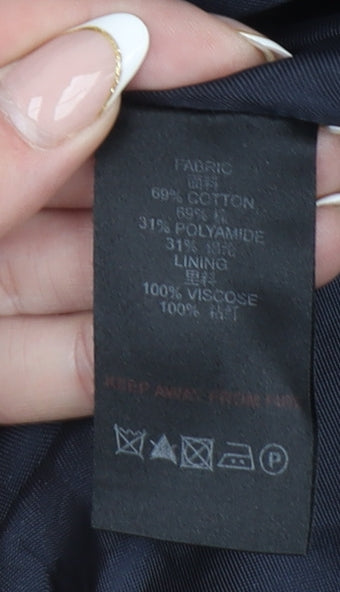 Womens UK Size S Reiss Black Trench Coat