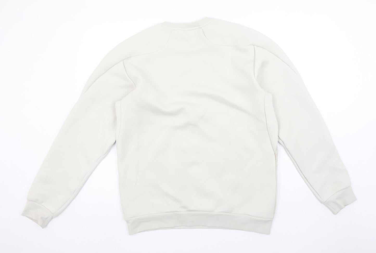 adidas Men Beige Graphic Pullover Sweatshirt M Regular Fit