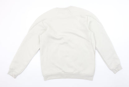 adidas Men Beige Graphic Pullover Sweatshirt M Regular Fit