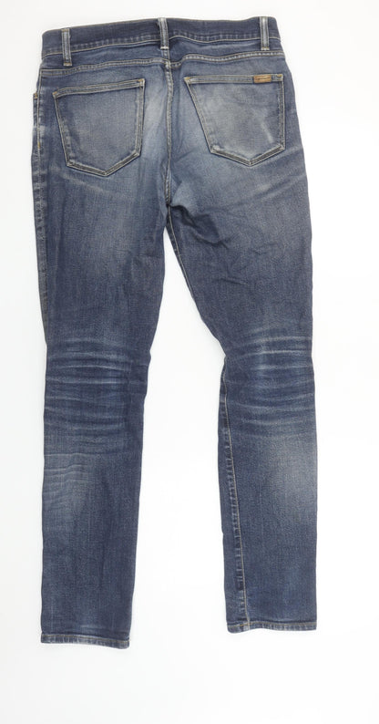 Carhartt Men’s Blue Straight Fit 32x34 Distressed Denim Jeans