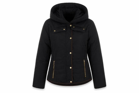 Womens UK Size 8 H&M Black Puffer Jacket