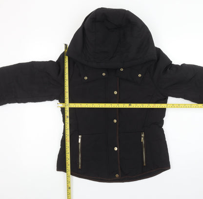 Womens UK Size 8 H&M Black Puffer Jacket