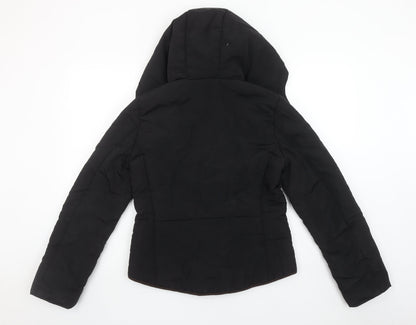 Womens UK Size 8 H&M Black Puffer Jacket