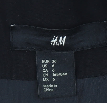Womens UK Size 8 H&M Black Puffer Jacket