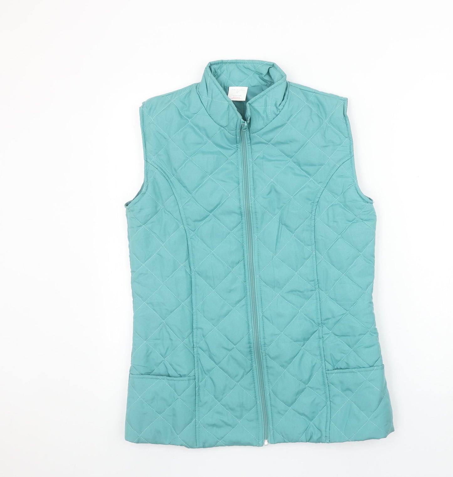 Womens UK Size S Anne De Lançay Blue Quilted Coat