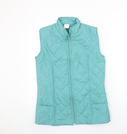 Womens UK Size S Anne De Lançay Blue Quilted Coat